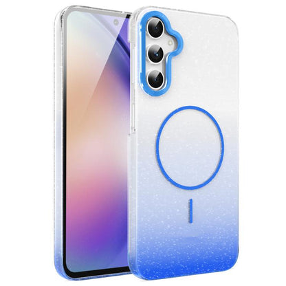 Gold Diamond Glitter Gradient MagSafe Shockproof Phone Case, For Samsung Galaxy A25 5G, For Samsung Galaxy S23 FE 5G, For Samsung Galaxy A24 4G, For Samsung Galaxy A23 4G / 5G, For Samsung Galaxy A14 4G / 5G, For Samsung Galaxy A34 5G                  ...