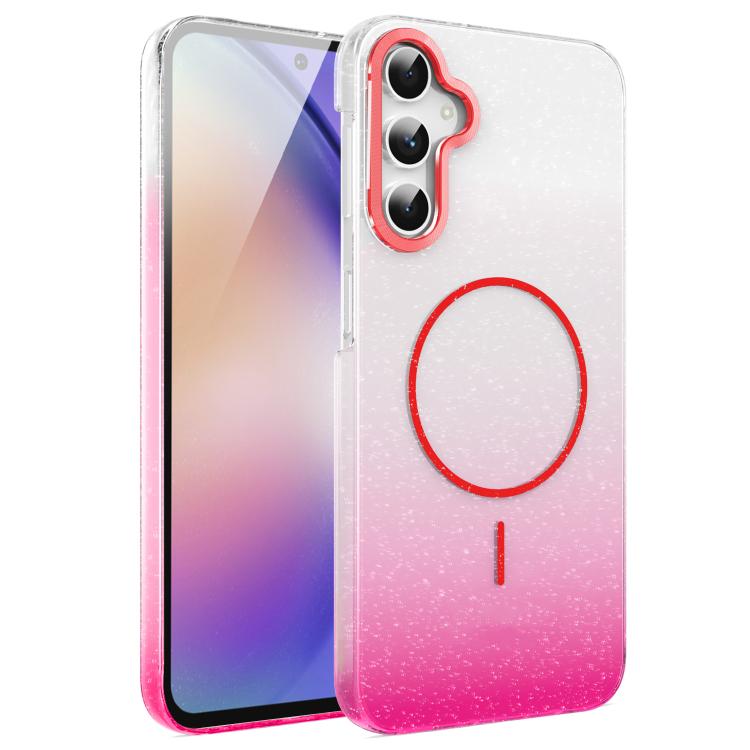 Gold Diamond Glitter Gradient MagSafe Shockproof Phone Case, For Samsung Galaxy A25 5G, For Samsung Galaxy S23 FE 5G, For Samsung Galaxy A24 4G, For Samsung Galaxy A23 4G / 5G, For Samsung Galaxy A14 4G / 5G, For Samsung Galaxy A34 5G                  ...