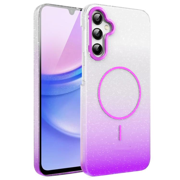 Gold Diamond Glitter Gradient MagSafe Shockproof Phone Case, For Samsung Galaxy S24 FE 5G, For Samsung Galaxy A15 4G / 5G, For Samsung Galaxy A55 5G, For Samsung Galaxy A35 5G, For Samsung Galaxy S24 Ultra 5G, For Samsung Galaxy S24+ 5G                ...