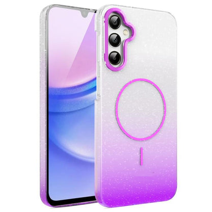 Gold Diamond Glitter Gradient MagSafe Shockproof Phone Case, For Samsung Galaxy S24 FE 5G, For Samsung Galaxy A15 4G / 5G, For Samsung Galaxy A55 5G, For Samsung Galaxy A35 5G, For Samsung Galaxy S24 Ultra 5G, For Samsung Galaxy S24+ 5G                ...