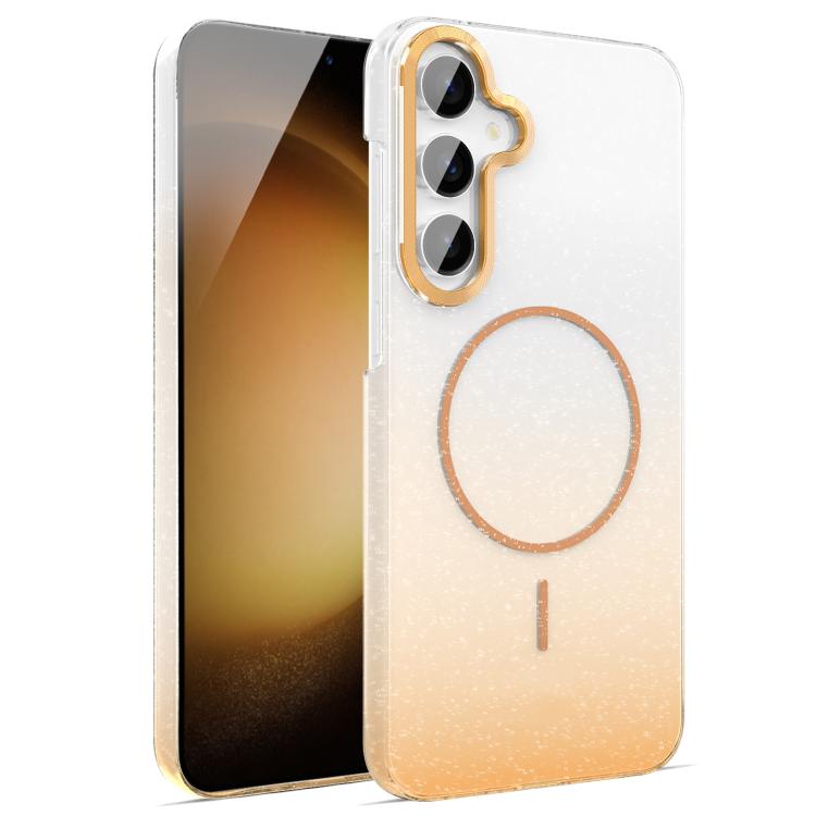 Gold Diamond Glitter Gradient MagSafe Shockproof Phone Case, For Samsung Galaxy A25 5G, For Samsung Galaxy S23 FE 5G, For Samsung Galaxy A24 4G, For Samsung Galaxy A23 4G / 5G, For Samsung Galaxy A14 4G / 5G, For Samsung Galaxy A34 5G                  ...