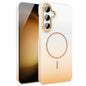 Gold Diamond Glitter Gradient MagSafe Shockproof Phone Case, For Samsung Galaxy A25 5G, For Samsung Galaxy S23 FE 5G, For Samsung Galaxy A24 4G, For Samsung Galaxy A23 4G / 5G, For Samsung Galaxy A14 4G / 5G, For Samsung Galaxy A34 5G                  ...