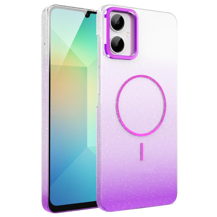 Gold Diamond Glitter Gradient MagSafe Shockproof Phone Case, For Samsung Galaxy S25 Edge 5G, For Samsung Galaxy A56 5G, For Samsung Galaxy A26 5G, For Samsung Galaxy A36 5G, For Samsung Galaxy S25 5G, For Samsung Galaxy S25+ 5G                         ...