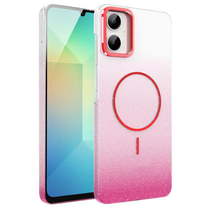 Gold Diamond Glitter Gradient MagSafe Shockproof Phone Case, For Samsung Galaxy S25 Edge 5G, For Samsung Galaxy A56 5G, For Samsung Galaxy A26 5G, For Samsung Galaxy A36 5G, For Samsung Galaxy S25 5G, For Samsung Galaxy S25+ 5G                         ...