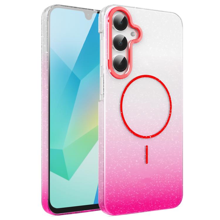 Gold Diamond Glitter Gradient MagSafe Shockproof Phone Case, For Samsung Galaxy S25 Edge 5G, For Samsung Galaxy A56 5G, For Samsung Galaxy A26 5G, For Samsung Galaxy A36 5G, For Samsung Galaxy S25 5G, For Samsung Galaxy S25+ 5G                         ...