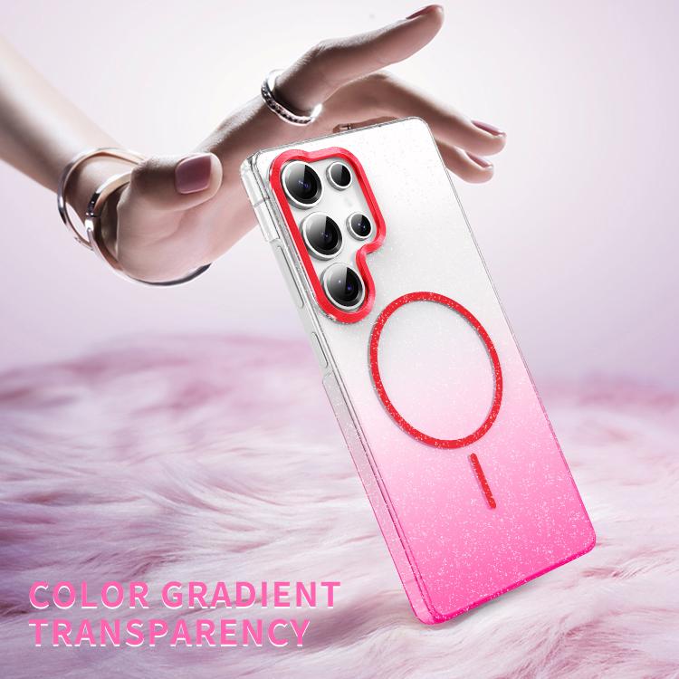 Gold Diamond Glitter Gradient MagSafe Shockproof Phone Case, For Samsung Galaxy A25 5G, For Samsung Galaxy S23 FE 5G, For Samsung Galaxy A24 4G, For Samsung Galaxy A23 4G / 5G, For Samsung Galaxy A14 4G / 5G, For Samsung Galaxy A34 5G                  ...