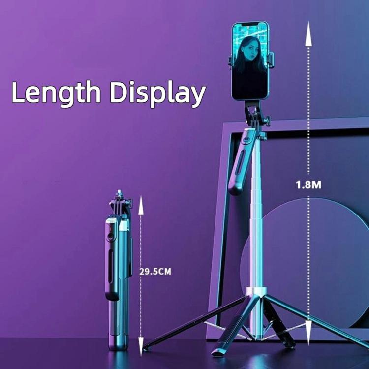 P190 Portable Retractable Four-Legged Stand Phone Stand Selfie Stick with Bluetooth Remote Control