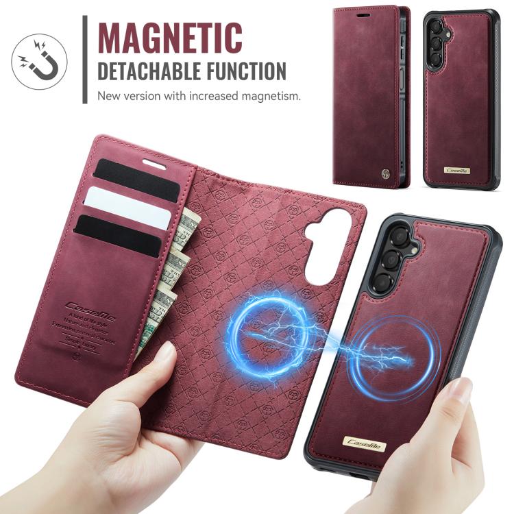 CaseMe C49 Magnetic RFID Blocking Detachable Wallet Leather Phone Case, For Samsung Galaxy A16 5G, For Samsung Galaxy S24 FE 5G, For Samsung Galaxy S24 Ultra 5G, For Samsung Galaxy A15, For Samsung Galaxy S23 FE 5G, For Samsung Galaxy A54 5G           ...
