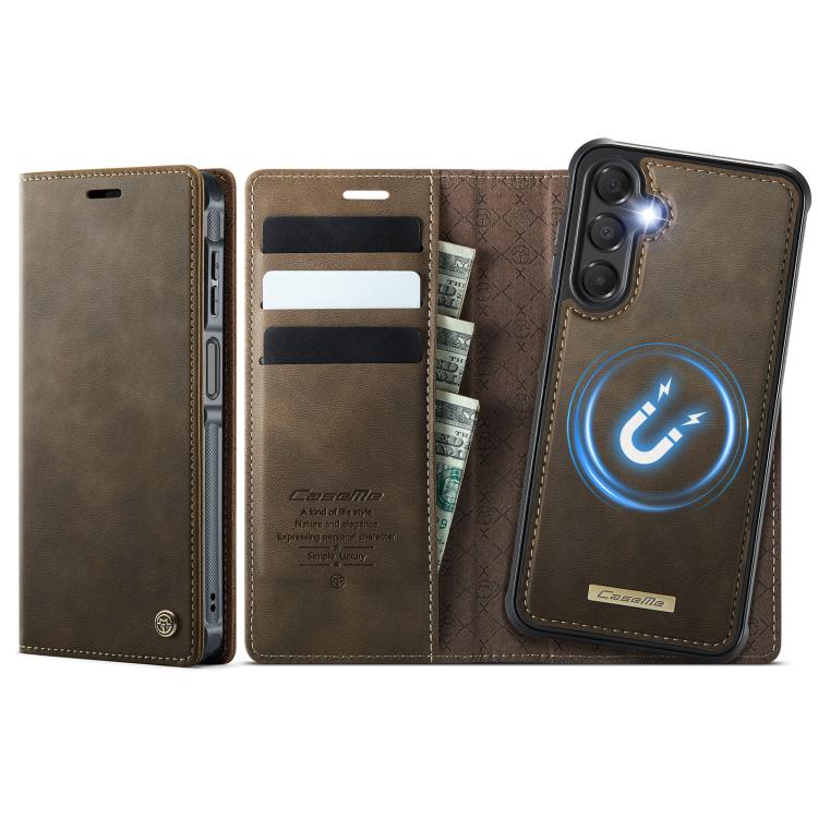 CaseMe C49 Magnetic RFID Blocking Detachable Wallet Leather Phone Case, For Samsung Galaxy A16 5G, For Samsung Galaxy S24 FE 5G, For Samsung Galaxy S24 Ultra 5G, For Samsung Galaxy A15, For Samsung Galaxy S23 FE 5G, For Samsung Galaxy A54 5G           ...