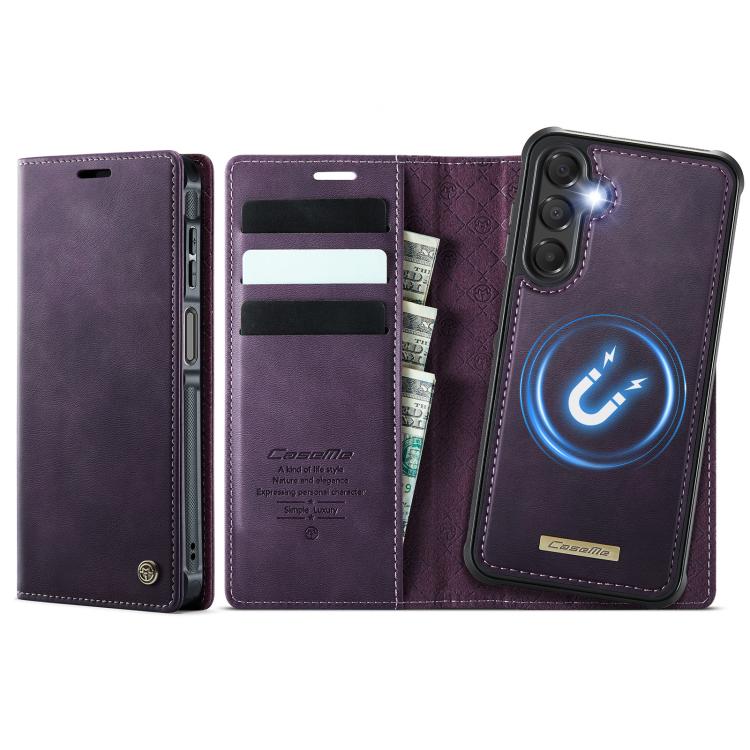 CaseMe C49 Magnetic RFID Blocking Detachable Wallet Leather Phone Case, For Samsung Galaxy A16 5G, For Samsung Galaxy S24 FE 5G, For Samsung Galaxy S24 Ultra 5G, For Samsung Galaxy A15, For Samsung Galaxy S23 FE 5G, For Samsung Galaxy A54 5G           ...