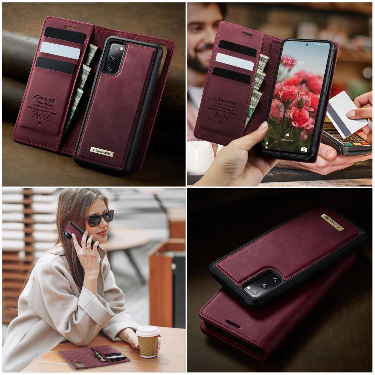 CaseMe C49 Magnetic RFID Blocking Detachable Wallet Leather Phone Case, For Samsung Galaxy S20 FE, For Samsung Galaxy A53 5G, For Samsung Galaxy S22 Ultra 5G, For Samsung Galaxy S22+ 5G, For Samsung Galaxy S22 5G, For Samsung Galaxy S21 FE 5G          ...