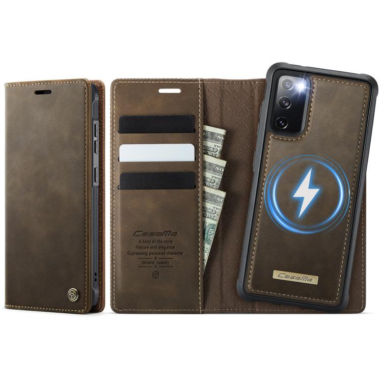 CaseMe C49 Magnetic RFID Blocking Detachable Wallet Leather Phone Case, For Samsung Galaxy S20 FE, For Samsung Galaxy A53 5G, For Samsung Galaxy S22 Ultra 5G, For Samsung Galaxy S22+ 5G, For Samsung Galaxy S22 5G, For Samsung Galaxy S21 FE 5G          ...