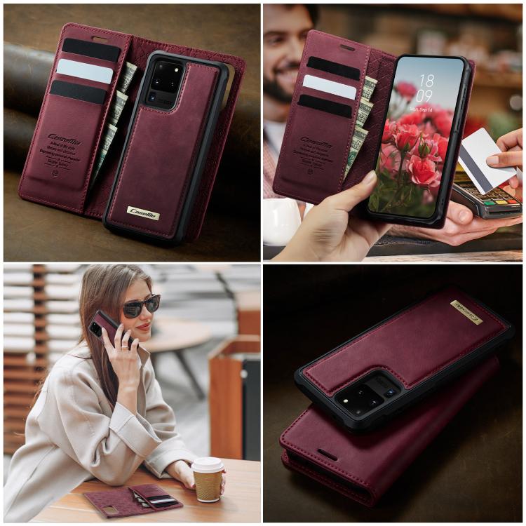 CaseMe C49 Magnetic RFID Blocking Detachable Wallet Leather Phone Case, For Samsung Galaxy S20 Ultra, For Samsung Galaxy S20, For Samsung Galaxy S20+, For Samsung Galaxy A17, For Samsung Galaxy S24 / S25, For Samsung Galaxy S24+ / S25+                 ...