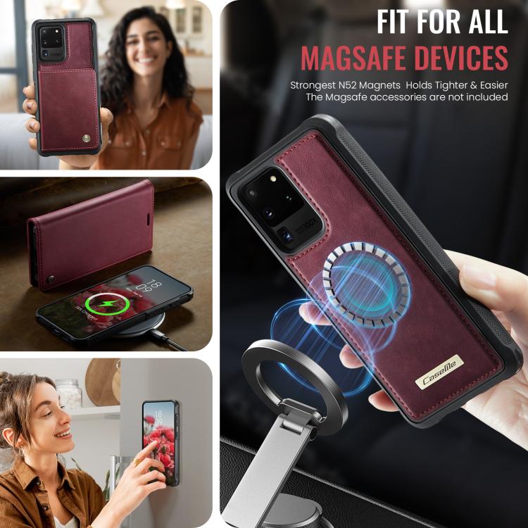 CaseMe C49 Magnetic RFID Blocking Detachable Wallet Leather Phone Case, For Samsung Galaxy S20 Ultra, For Samsung Galaxy S20, For Samsung Galaxy S20+, For Samsung Galaxy A17, For Samsung Galaxy S24 / S25, For Samsung Galaxy S24+ / S25+                 ...