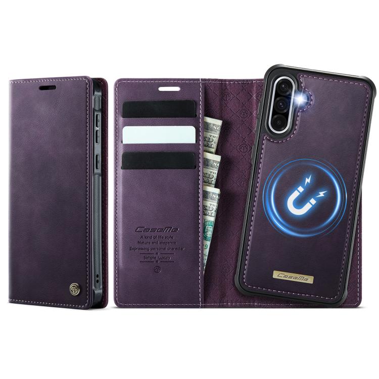 CaseMe C49 Magnetic RFID Blocking Detachable Wallet Leather Phone Case, For Samsung Galaxy S26+ 5G, For Samsung Galaxy S26 Ultra 5G, For Samsung Galaxy S26 5G, For Samsung Galaxy S25 FE 5G, For Samsung Galaxy S25 Edge 5G, For Samsung Galaxy A56 5G     ...