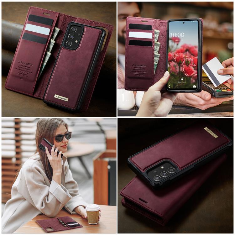 CaseMe C49 Magnetic RFID Blocking Detachable Wallet Leather Phone Case, For Samsung Galaxy A52 / A52s