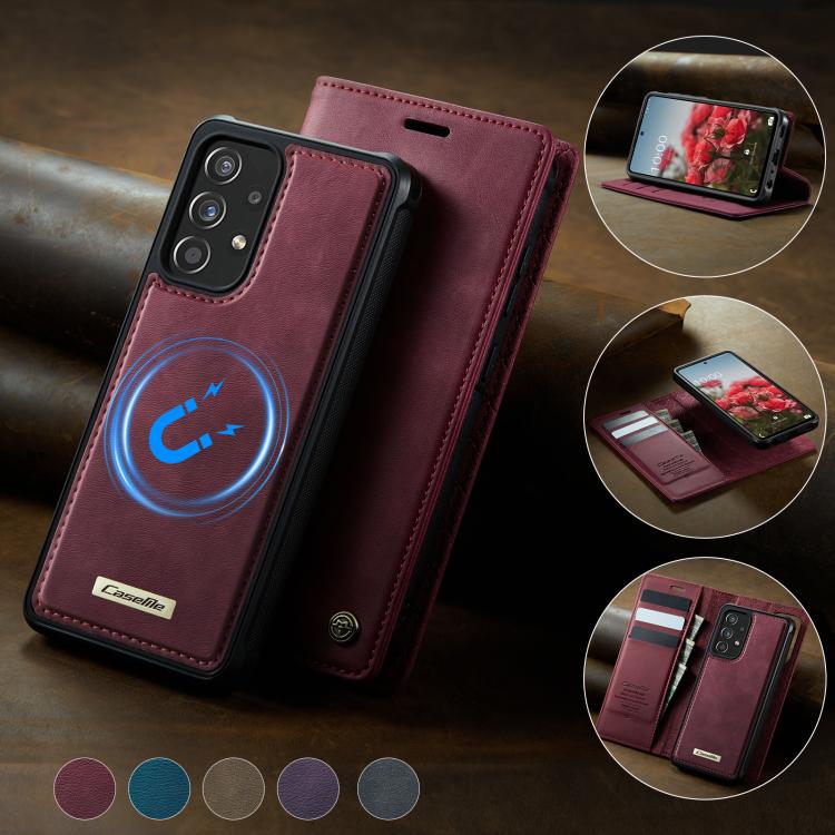 CaseMe C49 Magnetic RFID Blocking Detachable Wallet Leather Phone Case, For Samsung Galaxy A52 / A52s