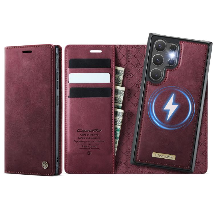 CaseMe C49 Magnetic RFID Blocking Detachable Wallet Leather Phone Case, For Samsung Galaxy S26+ 5G, For Samsung Galaxy S26 Ultra 5G, For Samsung Galaxy S26 5G, For Samsung Galaxy S25 FE 5G, For Samsung Galaxy S25 Edge 5G, For Samsung Galaxy A56 5G     ...