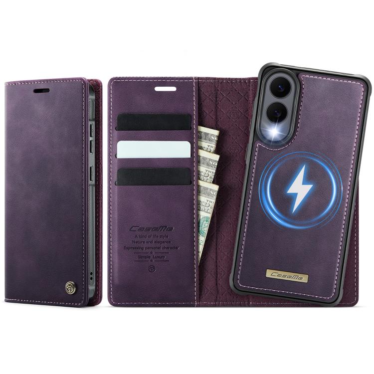 CaseMe C49 Magnetic RFID Blocking Detachable Wallet Leather Phone Case, For Samsung Galaxy S26+ 5G, For Samsung Galaxy S26 Ultra 5G, For Samsung Galaxy S26 5G, For Samsung Galaxy S25 FE 5G, For Samsung Galaxy S25 Edge 5G, For Samsung Galaxy A56 5G     ...