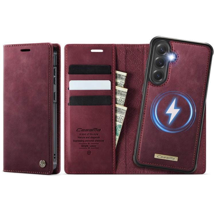 CaseMe C49 Magnetic RFID Blocking Detachable Wallet Leather Phone Case, For Samsung Galaxy S26+ 5G, For Samsung Galaxy S26 Ultra 5G, For Samsung Galaxy S26 5G, For Samsung Galaxy S25 FE 5G, For Samsung Galaxy S25 Edge 5G, For Samsung Galaxy A56 5G     ...