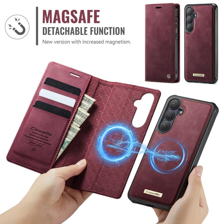 CaseMe C49 Magnetic RFID Blocking Detachable Wallet Leather Phone Case, For Samsung Galaxy S26+ 5G, For Samsung Galaxy S26 Ultra 5G, For Samsung Galaxy S26 5G, For Samsung Galaxy S25 FE 5G, For Samsung Galaxy S25 Edge 5G, For Samsung Galaxy A56 5G     ...