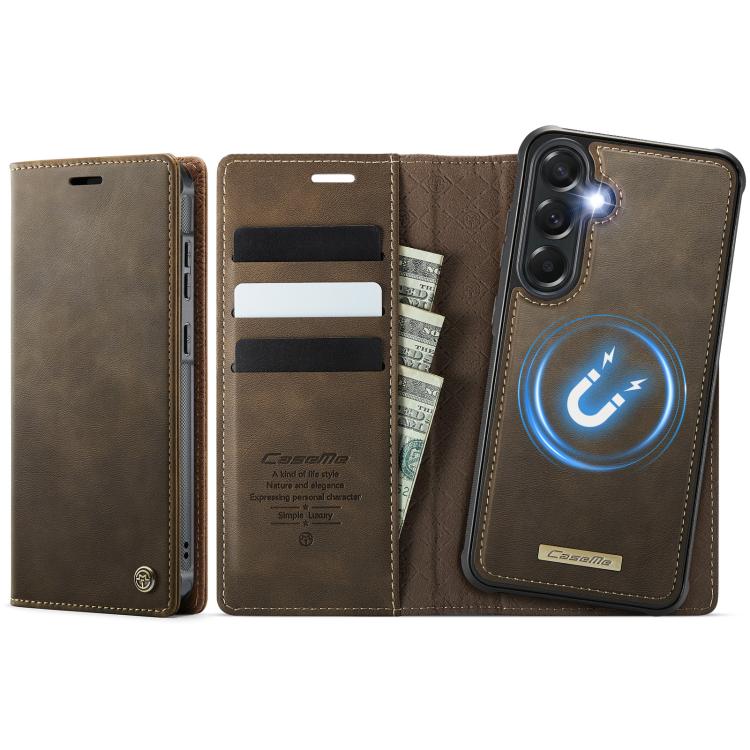 CaseMe C49 Magnetic RFID Blocking Detachable Wallet Leather Phone Case, For Galaxy S26 FE 5G, For Samsung Galaxy S26+ 5G, For Samsung Galaxy S26 Ultra 5G, For Samsung Galaxy S26 5G, For Samsung Galaxy A57 5G, For Galaxy S25 FE                          ...