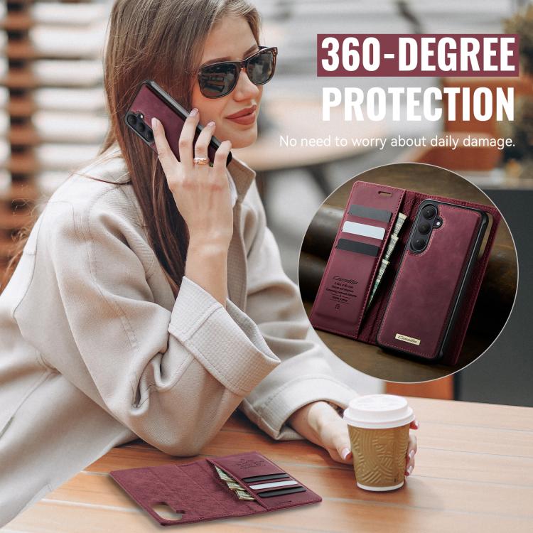 CaseMe C49 Magnetic RFID Blocking Detachable Wallet Leather Phone Case, For Galaxy S26 FE 5G, For Samsung Galaxy S26+ 5G, For Samsung Galaxy S26 Ultra 5G, For Samsung Galaxy S26 5G, For Samsung Galaxy A57 5G, For Galaxy S25 FE                          ...