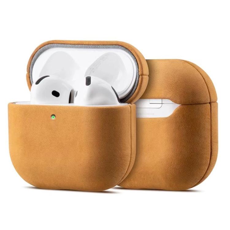 Crazy Horse Genuine Leather Earbuds Protective Case