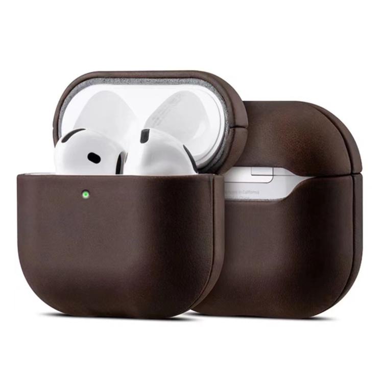 Crazy Horse Genuine Leather Earbuds Protective Case