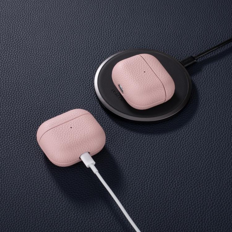 Litchi Grain Genuine Leather Earbuds Protective Case