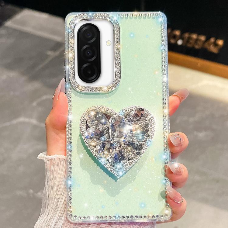 Diamond Glitter Gemstone Heart Holder Phone Case, For Samsung Galaxy S26+ 5G, For Samsung Galaxy S26 Ultra 5G, For Samsung Galaxy S26 5G, For Samsung Galaxy A07 5G, For Samsung Galaxy A17 5G, For Samsung Galaxy A56 5G, For Samsung Galaxy A26 5G        ...