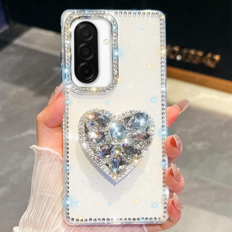 Diamond Glitter Gemstone Heart Holder Phone Case, For Samsung Galaxy S26+ 5G, For Samsung Galaxy S26 Ultra 5G, For Samsung Galaxy S26 5G, For Samsung Galaxy A07 5G, For Samsung Galaxy A17 5G, For Samsung Galaxy A56 5G, For Samsung Galaxy A26 5G        ...