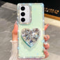 Diamond Glitter Gemstone Heart Holder Phone Case, For Samsung Galaxy S25 5G, For Samsung Galaxy S25+ 5G, For Samsung Galaxy S25 Ultra 5G, For Samsung Galaxy A16 5G, For Samsung Galaxy S24 FE 5G, For Samsung Galaxy A15 5G, For Samsung Galaxy A55 5G     ...