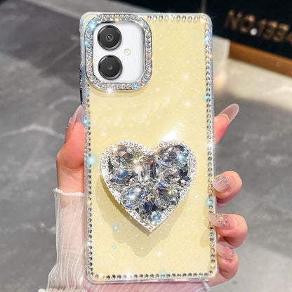 Diamond Glitter Gemstone Heart Holder Phone Case, For Samsung Galaxy S26+ 5G, For Samsung Galaxy S26 Ultra 5G, For Samsung Galaxy S26 5G, For Samsung Galaxy A07 5G, For Samsung Galaxy A17 5G, For Samsung Galaxy A56 5G, For Samsung Galaxy A26 5G        ...