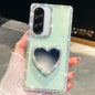 Diamond Glitter Mirror Heart Holder Phone Case, For Samsung Galaxy S26+ 5G, For Samsung Galaxy S26 Ultra 5G, For Samsung Galaxy S26 5G, For Samsung Galaxy A07 5G, For Samsung Galaxy A17 5G, For Samsung Galaxy A56 5G, For Samsung Galaxy A26 5G          ...