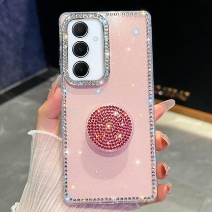 Diamond Glitter Diamond Round Holder Phone Case, : For Samsung Galaxy S26+ 5G, For Samsung Galaxy S26 Ultra 5G, For Samsung Galaxy S26 5G, For Samsung Galaxy A07 5G, For Samsung Galaxy A17 5G, For Samsung Galaxy A56 5G, For Samsung Galaxy A26 5G       ...