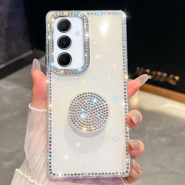 Diamond Glitter Diamond Round Holder Phone Case, : For Samsung Galaxy S26+ 5G, For Samsung Galaxy S26 Ultra 5G, For Samsung Galaxy S26 5G, For Samsung Galaxy A07 5G, For Samsung Galaxy A17 5G, For Samsung Galaxy A56 5G, For Samsung Galaxy A26 5G       ...