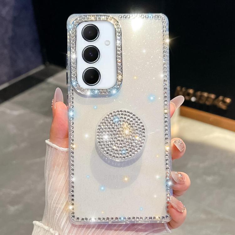 Diamond Glitter Diamond Round Holder Phone Case, : For Samsung Galaxy S26+ 5G, For Samsung Galaxy S26 Ultra 5G, For Samsung Galaxy S26 5G, For Samsung Galaxy A07 5G, For Samsung Galaxy A17 5G, For Samsung Galaxy A56 5G, For Samsung Galaxy A26 5G       ...