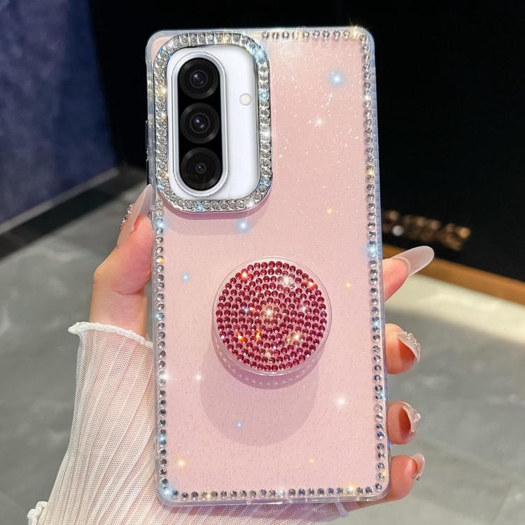 Diamond Glitter Diamond Round Holder Phone Case, : For Samsung Galaxy S26+ 5G, For Samsung Galaxy S26 Ultra 5G, For Samsung Galaxy S26 5G, For Samsung Galaxy A07 5G, For Samsung Galaxy A17 5G, For Samsung Galaxy A56 5G, For Samsung Galaxy A26 5G       ...