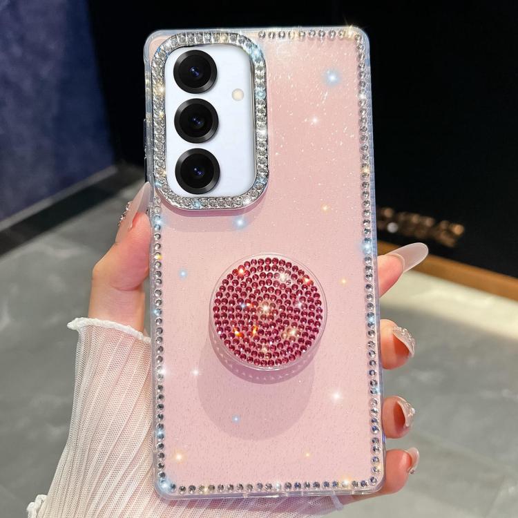 Diamond Glitter Diamond Round Holder Phone Case, For Samsung Galaxy S25 5G, For Samsung Galaxy S25+ 5G, For Samsung Galaxy S25 Ultra 5G, For Samsung Galaxy A16 5G, For Samsung Galaxy S24 FE 5G, For Samsung Galaxy A15 5G, For Samsung Galaxy A55 5G      ...