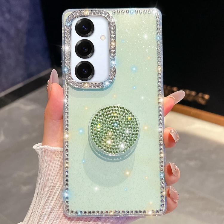 Diamond Glitter Diamond Round Holder Phone Case, For Samsung Galaxy S25 5G, For Samsung Galaxy S25+ 5G, For Samsung Galaxy S25 Ultra 5G, For Samsung Galaxy A16 5G, For Samsung Galaxy S24 FE 5G, For Samsung Galaxy A15 5G, For Samsung Galaxy A55 5G      ...