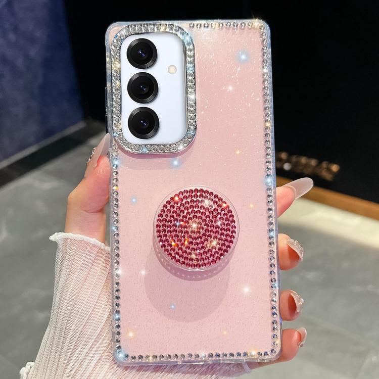 Diamond Glitter Diamond Round Holder Phone Case, For Samsung Galaxy S25 5G, For Samsung Galaxy S25+ 5G, For Samsung Galaxy S25 Ultra 5G, For Samsung Galaxy A16 5G, For Samsung Galaxy S24 FE 5G, For Samsung Galaxy A15 5G, For Samsung Galaxy A55 5G      ...