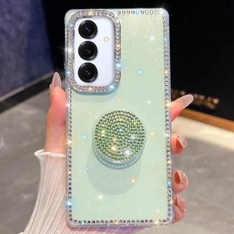 Diamond Glitter Diamond Round Holder Phone Case, For Samsung Galaxy S25 5G, For Samsung Galaxy S25+ 5G, For Samsung Galaxy S25 Ultra 5G, For Samsung Galaxy A16 5G, For Samsung Galaxy S24 FE 5G, For Samsung Galaxy A15 5G, For Samsung Galaxy A55 5G      ...