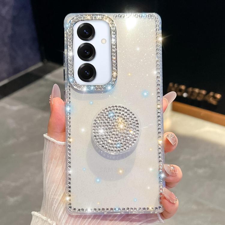 Diamond Glitter Diamond Round Holder Phone Case, For Samsung Galaxy S25 5G, For Samsung Galaxy S25+ 5G, For Samsung Galaxy S25 Ultra 5G, For Samsung Galaxy A16 5G, For Samsung Galaxy S24 FE 5G, For Samsung Galaxy A15 5G, For Samsung Galaxy A55 5G      ...