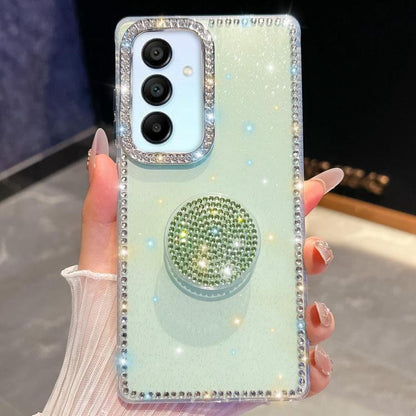 Diamond Glitter Diamond Round Holder Phone Case, For Samsung Galaxy S25 5G, For Samsung Galaxy S25+ 5G, For Samsung Galaxy S25 Ultra 5G, For Samsung Galaxy A16 5G, For Samsung Galaxy S24 FE 5G, For Samsung Galaxy A15 5G, For Samsung Galaxy A55 5G      ...