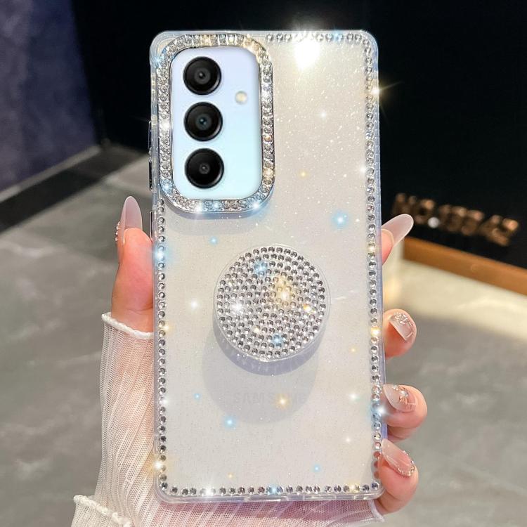 Diamond Glitter Diamond Round Holder Phone Case, For Samsung Galaxy S25 5G, For Samsung Galaxy S25+ 5G, For Samsung Galaxy S25 Ultra 5G, For Samsung Galaxy A16 5G, For Samsung Galaxy S24 FE 5G, For Samsung Galaxy A15 5G, For Samsung Galaxy A55 5G      ...