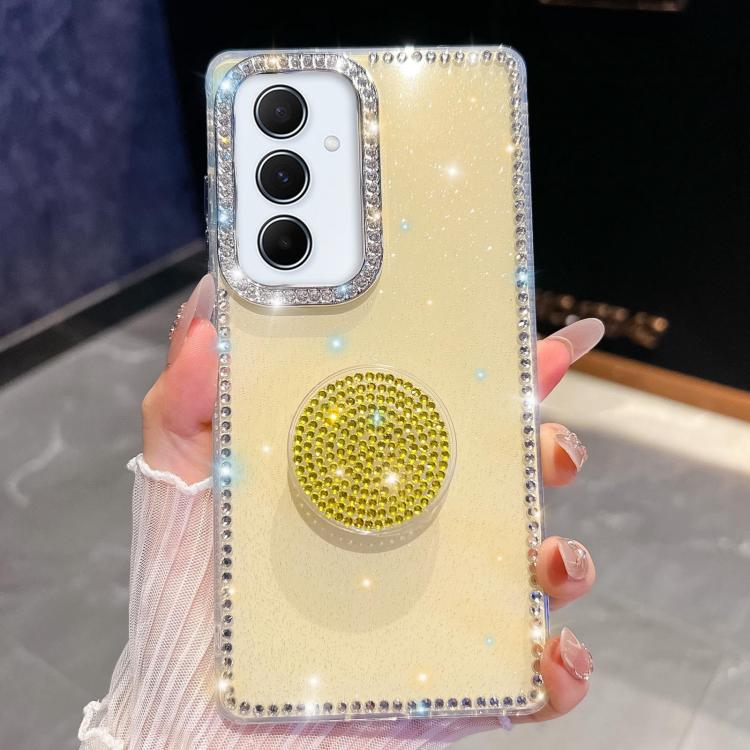 Diamond Glitter Diamond Round Holder Phone Case, For Samsung Galaxy S25 5G, For Samsung Galaxy S25+ 5G, For Samsung Galaxy S25 Ultra 5G, For Samsung Galaxy A16 5G, For Samsung Galaxy S24 FE 5G, For Samsung Galaxy A15 5G, For Samsung Galaxy A55 5G      ...