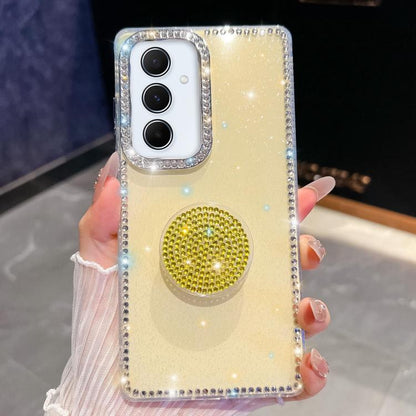 Diamond Glitter Diamond Round Holder Phone Case, For Samsung Galaxy S25 5G, For Samsung Galaxy S25+ 5G, For Samsung Galaxy S25 Ultra 5G, For Samsung Galaxy A16 5G, For Samsung Galaxy S24 FE 5G, For Samsung Galaxy A15 5G, For Samsung Galaxy A55 5G      ...