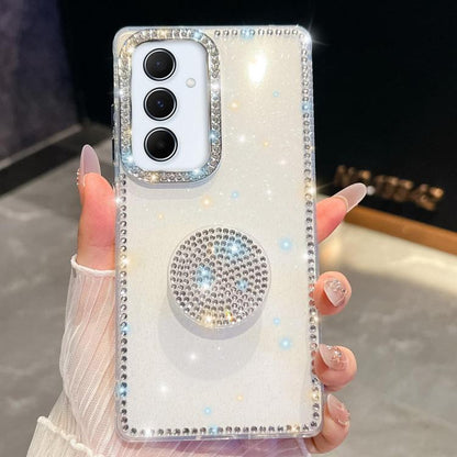 Diamond Glitter Diamond Round Holder Phone Case, For Samsung Galaxy S25 5G, For Samsung Galaxy S25+ 5G, For Samsung Galaxy S25 Ultra 5G, For Samsung Galaxy A16 5G, For Samsung Galaxy S24 FE 5G, For Samsung Galaxy A15 5G, For Samsung Galaxy A55 5G      ...