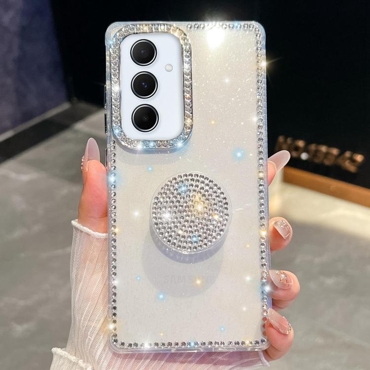 Diamond Glitter Diamond Round Holder Phone Case, For Samsung Galaxy S25 5G, For Samsung Galaxy S25+ 5G, For Samsung Galaxy S25 Ultra 5G, For Samsung Galaxy A16 5G, For Samsung Galaxy S24 FE 5G, For Samsung Galaxy A15 5G, For Samsung Galaxy A55 5G      ...